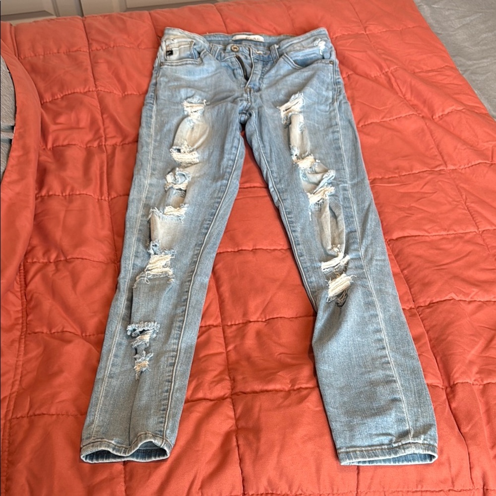 Distressed Light Blue Women's Jeans
